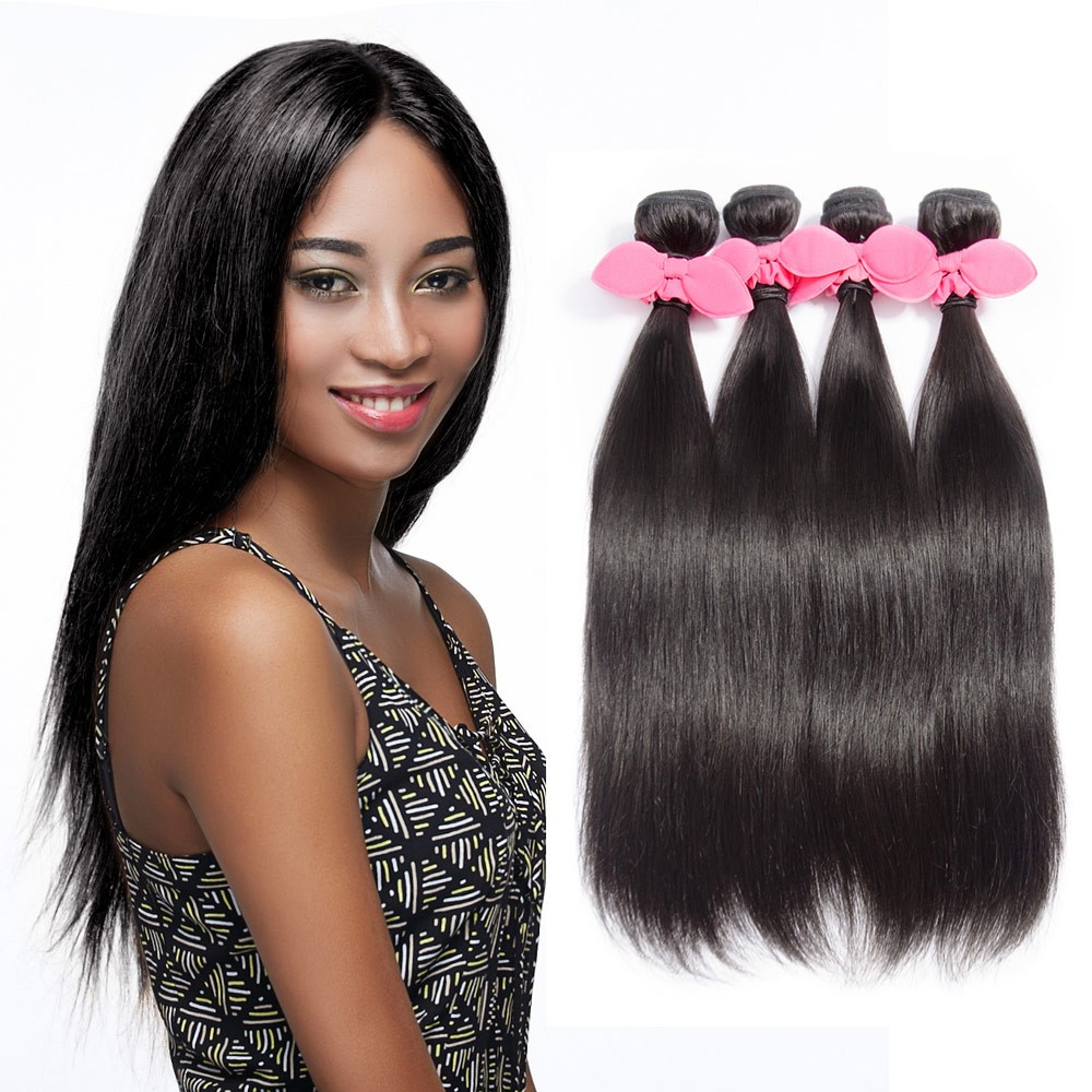 Straight Brazilian Remy Hair 4 Bundles